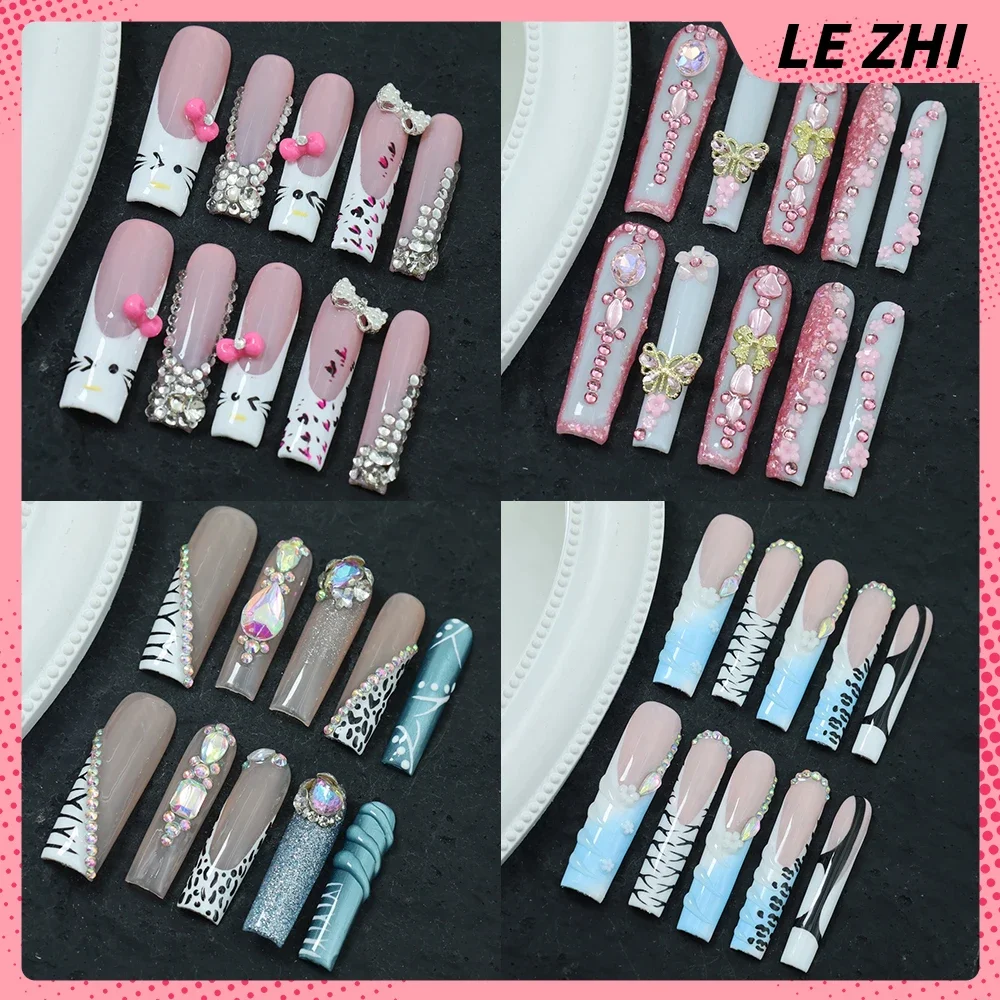 Handmade Y2K Xl Long Square Reusable French False Nail Spice Girl Hello Kitty Diamond Leopard Print Bow Nails Party Sticker Gift
Handmade Y2K Xl Long Square Reusable French False Nail Spice Girl Hello Kitty Diamond Leopard Print Bow Nails Party Sticker Gift
