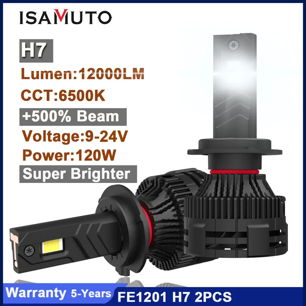 ISAMUTO FE1201 LED H7 PX26d Супер яркая фара 12/24 В 120 Вт 6500 К 12000LM Светодиодная белая сменная лампа + 500% луч (пара)
ISAMUTO FE1201 LED H7 PX26d Супер яркая фара 12/24 В 120 Вт 6500 К 12000LM Светодиодная белая сменная лампа + 500% луч (пара)