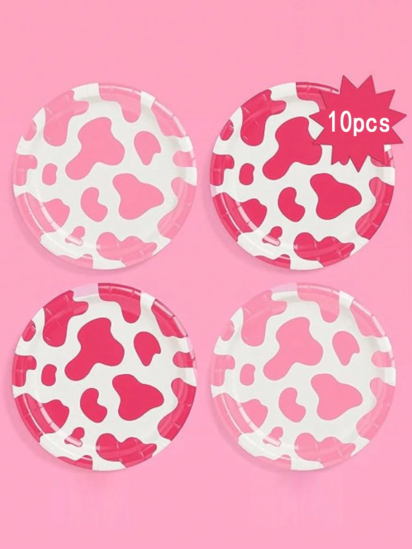 Pink Cow Print Paper Plates disposable tableware paper plate dinner plate set Cowgirl Rodeo Birthday Party 
Pink Cow Print Paper Plates disposable tableware paper plate dinner plate set Cowgirl Rodeo Birthday Party