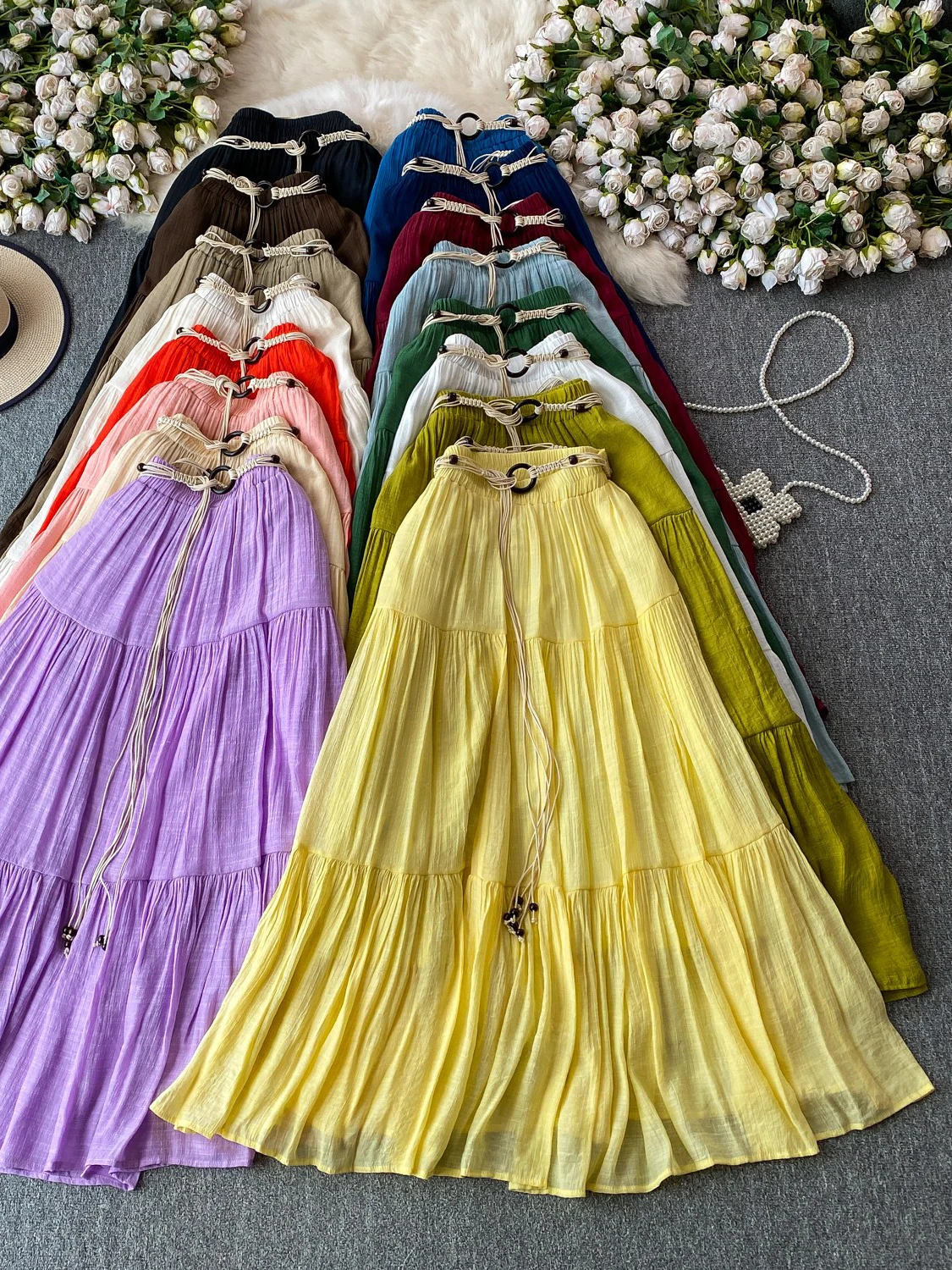 Loose High Waist Korean Style Half Body Skirt for Women Summer Vintage Belted Slimming Gored Skirt City Commute Friendly
Loose High Waist Korean Style Half Body Skirt for Women Summer Vintage Belted Slimming Gored Skirt City Commute Friendly
