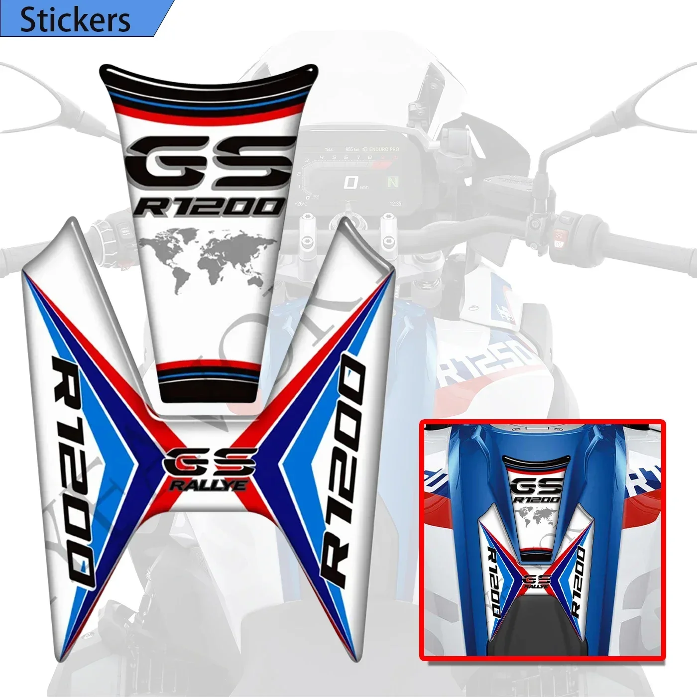R1200 3D DECALS Motorcycle Gas Fuel Oil Kit Knee Tank Pad 3D Decals Protection Fairing Fender Fit BMW R1200GS R1200 R 1200 GS
R1200 3D DECALS Motorcycle Gas Fuel Oil Kit Knee Tank Pad 3D Decals Protection Fairing Fender Fit BMW R1200GS R1200 R 1200 GS
