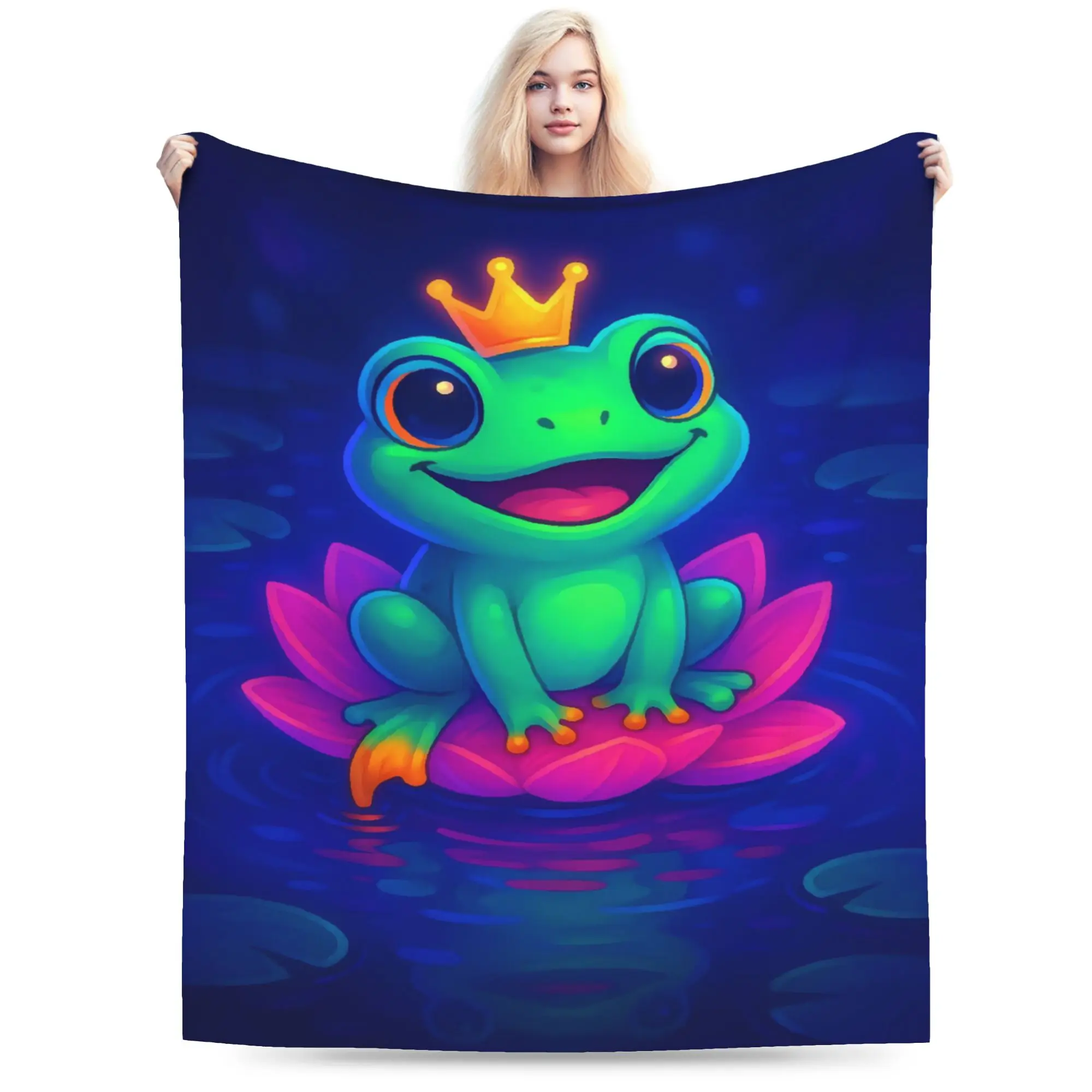 Neon Frog Prince Blanket Quality Soft Warm Throw Blanket Winter Picnic Bedroom Novelty Bedspread
Neon Frog Prince Blanket Quality Soft Warm Throw Blanket Winter Picnic Bedroom Novelty Bedspread