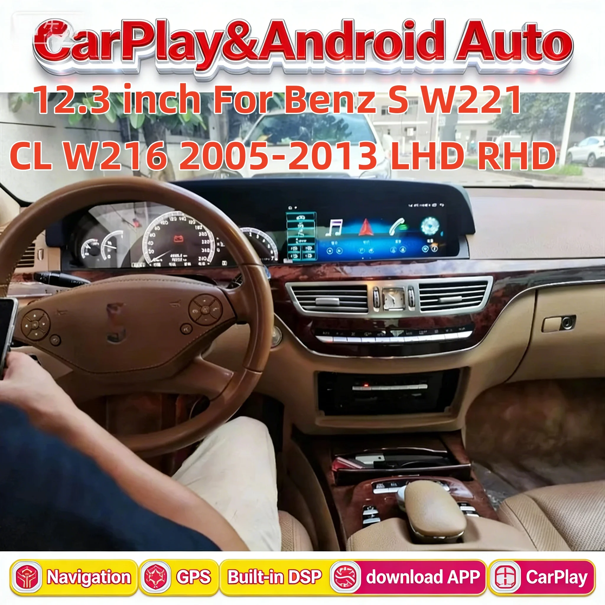 Android Car Radio Player Radio CarPlay Bluetooth For Mercedes Benz S Class W221 CL W216 2005-2013 Multimedia Head unit LHD RHD
Android Car Radio Player Radio CarPlay Bluetooth For Mercedes Benz S Class W221 CL W216 2005-2013 Multimedia Head unit LHD RHD