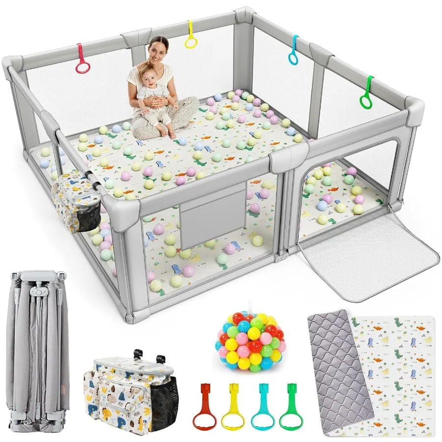 Foldable Baby Playpen with Play Mat 71x59 Extra Large Foldable Playard with Portable Design Indoor and Outdoor Baby Fence Safet
Foldable Baby Playpen with Play Mat 71x59 Extra Large Foldable Playard with Portable Design Indoor and Outdoor Baby Fence Safet