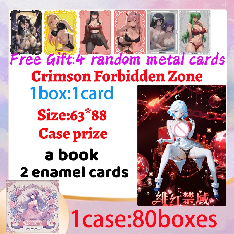 Новейшая коробка для коллекции карт Waifu Crimson Forbidden Zone Waifu 925, усилитель Doujin, пикантная художественная игрушка в подарок для любителей
Новейшая коробка для коллекции карт Waifu Crimson Forbidden Zone Waifu 925, усилитель Doujin, пикантная художественная игрушка в подарок для любителей