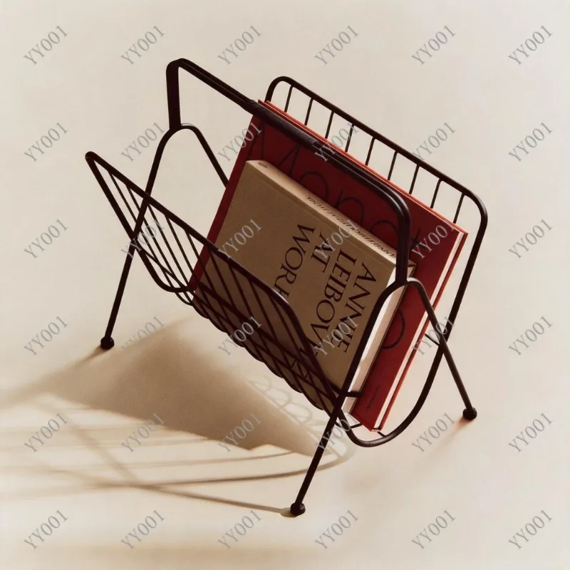 Retro Metal Floor Magazine Rack Red Iron Book Storage Holder Beside Sofa For Home
Retro Metal Floor Magazine Rack Red Iron Book Storage Holder Beside Sofa For Home
