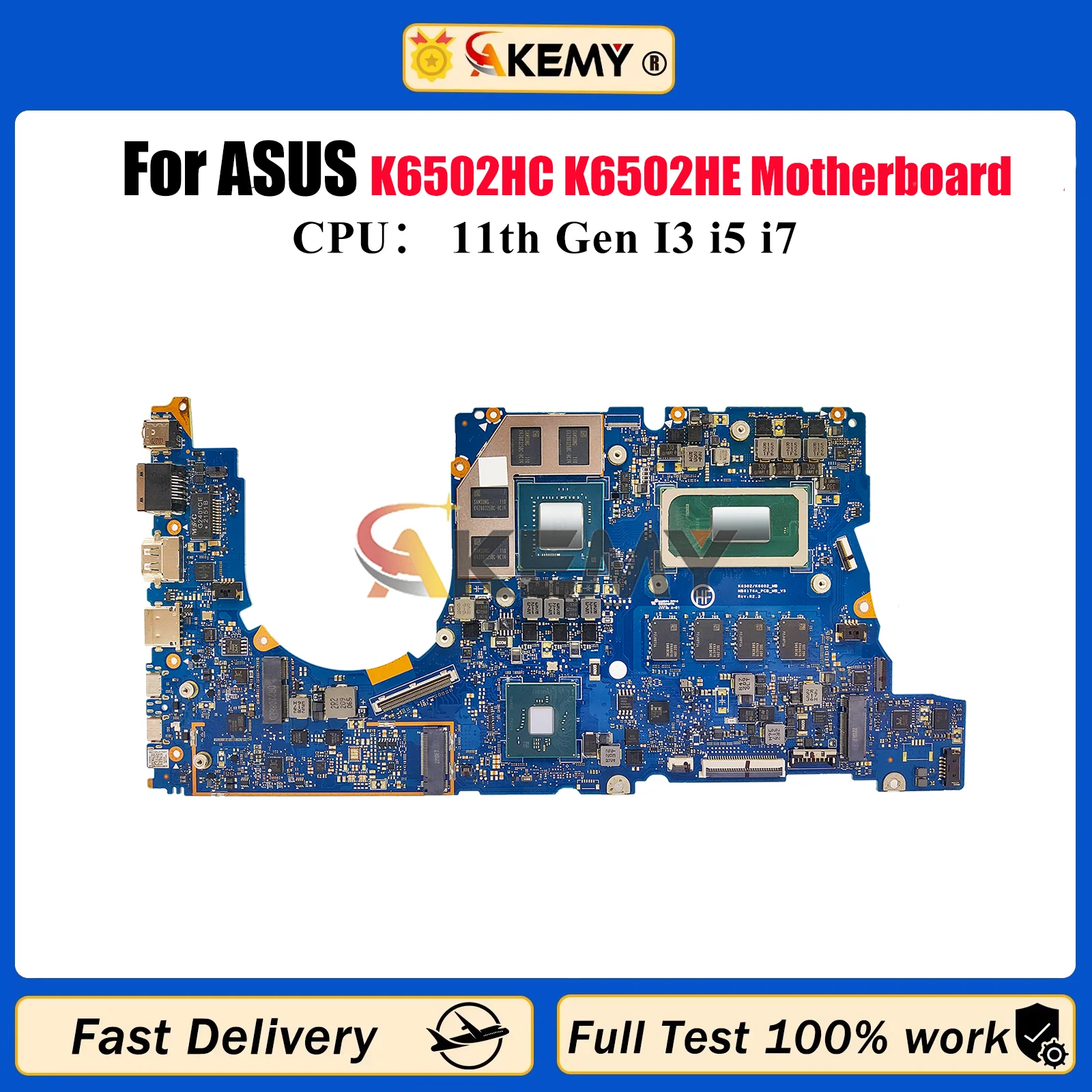 K6502HC Laptop Motherboard For ASUS TUF Gaming K6502H K6502HC K6502HE Mainboard With 11th Gen I3 i5 i7 CPU 100% tests fast ship
K6502HC Laptop Motherboard For ASUS TUF Gaming K6502H K6502HC K6502HE Mainboard With 11th Gen I3 i5 i7 CPU 100% tests fast ship