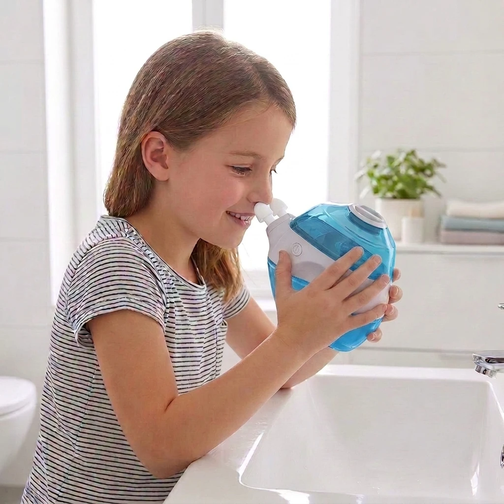 Surelycare 300ml Electric Nasal Irrigator, Portable Double Nozzle Neti Pot for Kids & Adults, Rechargeable Sinus Rinse Machine
Surelycare 300ml Electric Nasal Irrigator, Portable Double Nozzle Neti Pot for Kids & Adults, Rechargeable Sinus Rinse Machine