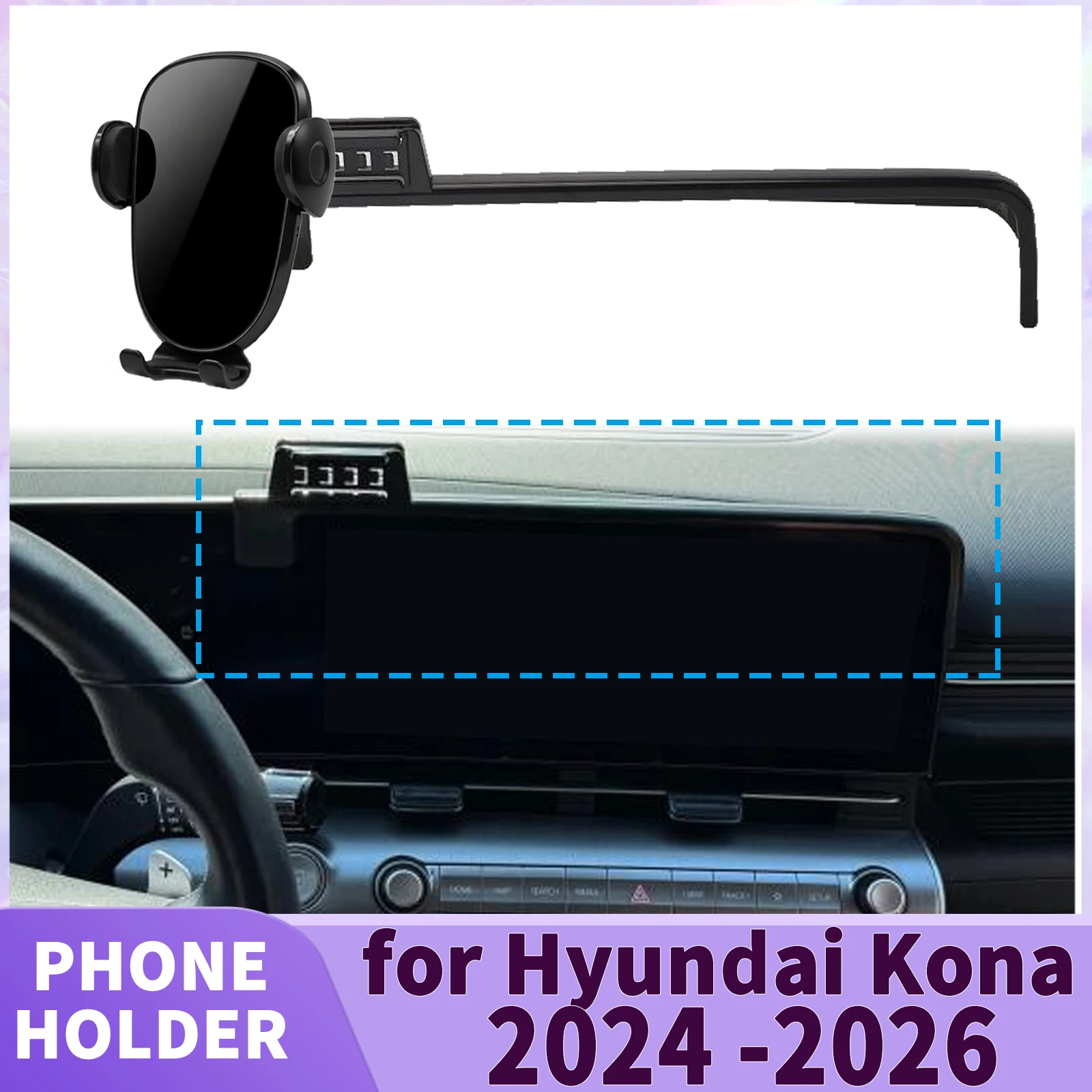 for Hyundai Kona 2024 2025 2026 Screen Base Phone Holder Mount Secure Clip Car accessoires
for Hyundai Kona 2024 2025 2026 Screen Base Phone Holder Mount Secure Clip Car accessoires