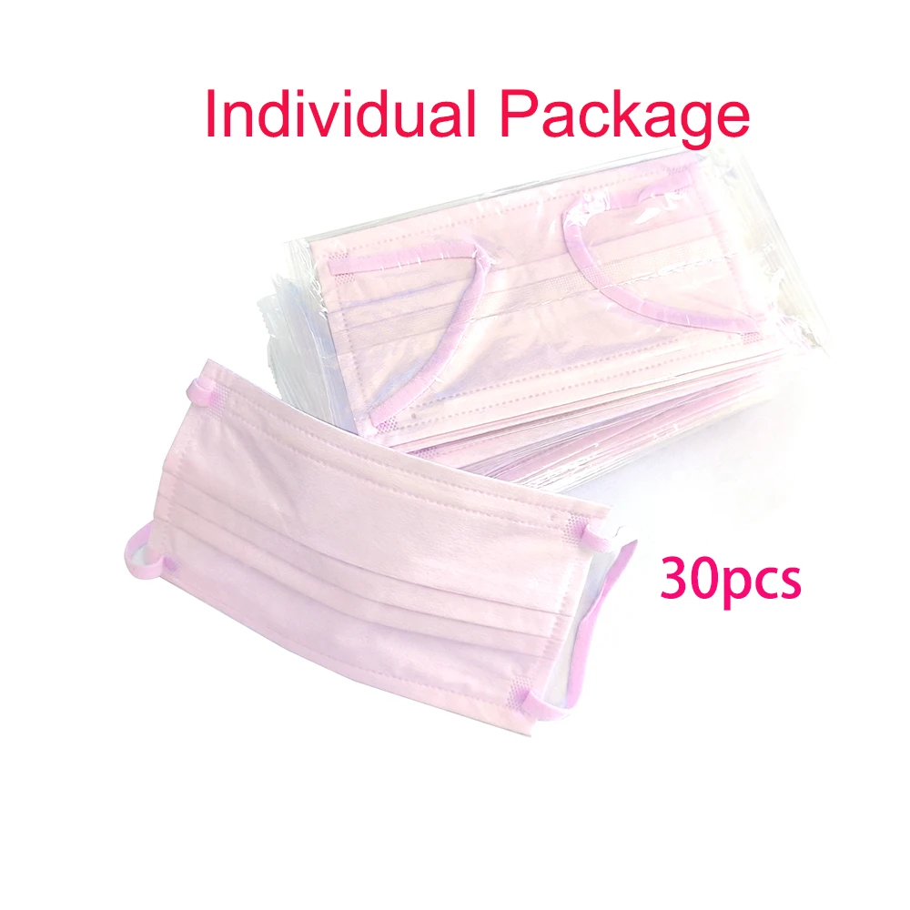 30PCS Pink flat Disposable mask Face Mask 3-layer Anti-Dust Masks Mouth Masks for adult individual packing
30PCS Pink flat Disposable mask Face Mask 3-layer Anti-Dust Masks Mouth Masks for adult individual packing