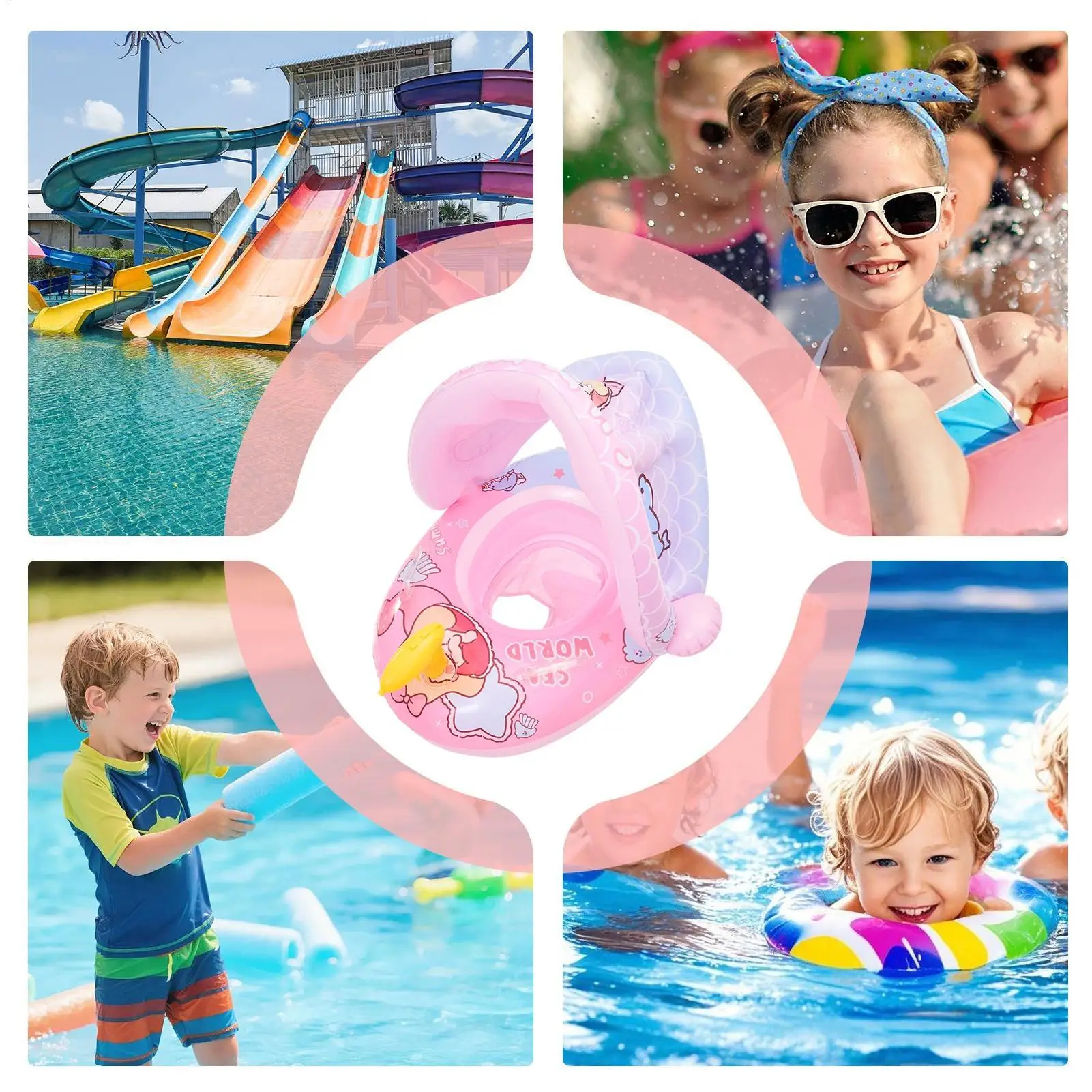 Pool Float For Kids Sun Protection Inflatable Ring With Canopy Pool Float Kids For Bath Beach Tub Shower Summer Outdoor Play
Pool Float For Kids Sun Protection Inflatable Ring With Canopy Pool Float Kids For Bath Beach Tub Shower Summer Outdoor Play