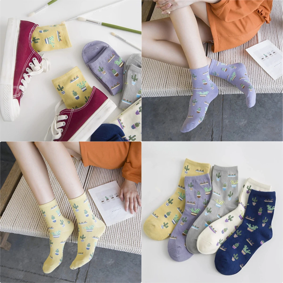 Girls Cartoon Plant Cactus Socks Comfortable Cute Cotton Casual Soft Sokken Warm Women Meias Calcetines Mujer Чулки Женские
Girls Cartoon Plant Cactus Socks Comfortable Cute Cotton Casual Soft Sokken Warm Women Meias Calcetines Mujer Чулки Женские
