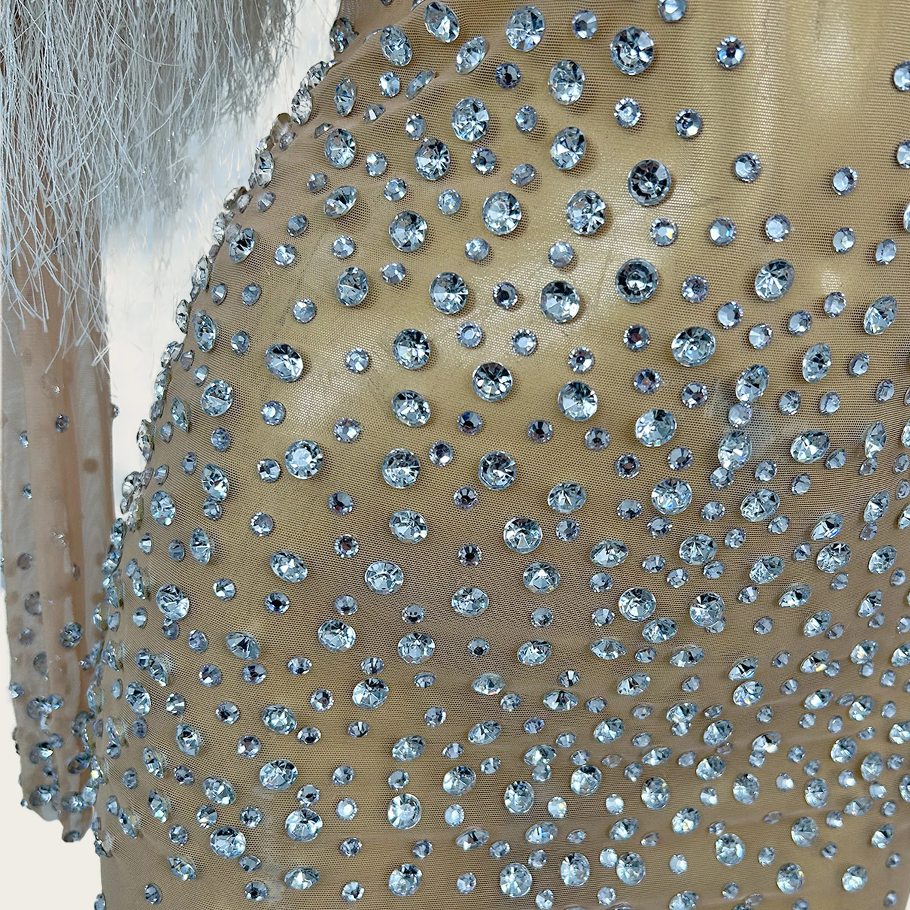 Luxury Diamonds Mesh Sexy See Through Cocktail Mini Dress Women Birthday Party Nightclub Show Stage Long Sleeves Costume Lianxi
Luxury Diamonds Mesh Sexy See Through Cocktail Mini Dress Women Birthday Party Nightclub Show Stage Long Sleeves Costume Lianxi