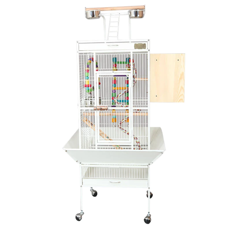 High-End Metal Luxury Birdcage for Parrots New Home Bird Breeding Cage with Button Closure Solid Pattern Box Packing for Pets 
High-End Metal Luxury Birdcage for Parrots New Home Bird Breeding Cage with Button Closure Solid Pattern Box Packing for Pets