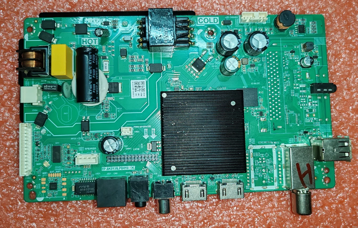 TP.SK513S.PB818(T) WiFi network TV motherboard, physical photo, tested for 30-84V 300ma 48w 1920x1080 1g+8G Android 13
TP.SK513S.PB818(T) WiFi network TV motherboard, physical photo, tested for 30-84V 300ma 48w 1920x1080 1g+8G Android 13