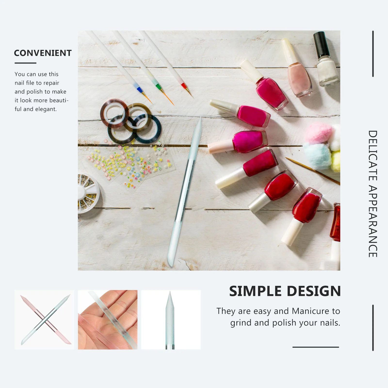 2Pcs Glass Nail Files Manicure Polishing Strip Cylinder Buffing File Portable Nail Art File Salon Tools Glass Polishing Strip
2Pcs Glass Nail Files Manicure Polishing Strip Cylinder Buffing File Portable Nail Art File Salon Tools Glass Polishing Strip