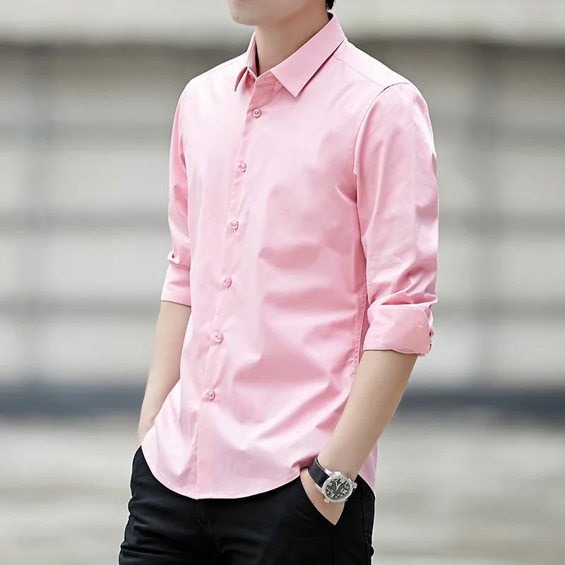 Spring new men's classic white shirt long sleeved plus size business casual shirt for work Korean version slim fit top
Spring new men's classic white shirt long sleeved plus size business casual shirt for work Korean version slim fit top