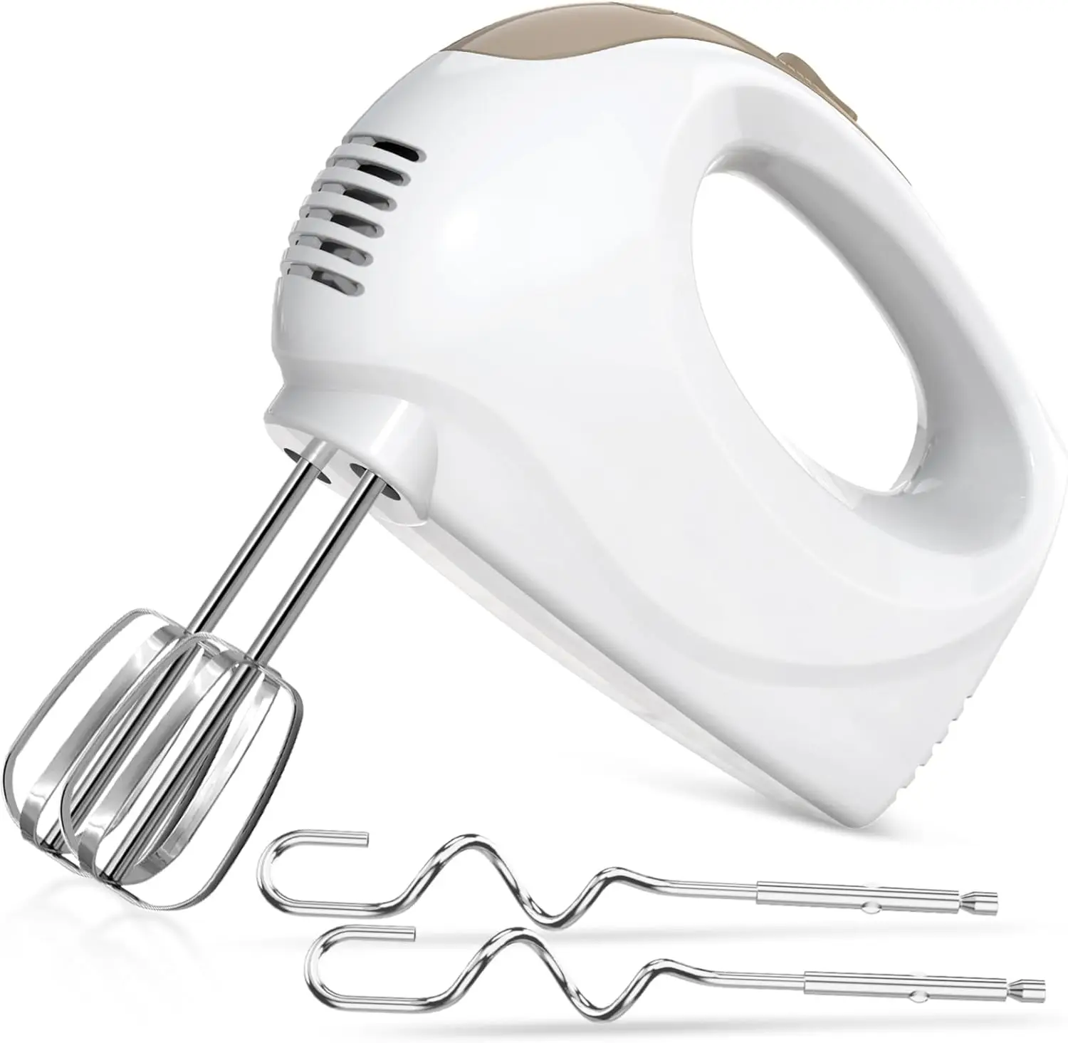 5-Speed Electric Hand Mixer, 120W, Portable & Lightweight for Blending and Cooking
5-Speed Electric Hand Mixer, 120W, Portable & Lightweight for Blending and Cooking