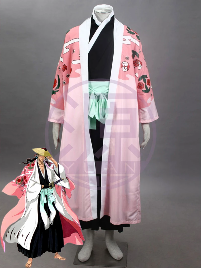 Anime Bleach Gotei 13 The 8th Division Captain Kyoraku Shunsui Cosplay Costumes Pink Cape Kendo Pants Kimono Halloween Suit
Anime Bleach Gotei 13 The 8th Division Captain Kyoraku Shunsui Cosplay Costumes Pink Cape Kendo Pants Kimono Halloween Suit