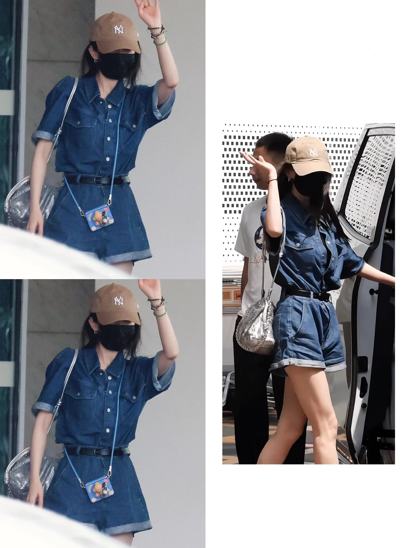 EXJR Women's Summer Fashion Short Sleeve Denim Jumpsuit Waist-Cinching Utility Shorts Straight Leg mid Waist Fit
EXJR Women's Summer Fashion Short Sleeve Denim Jumpsuit Waist-Cinching Utility Shorts Straight Leg mid Waist Fit