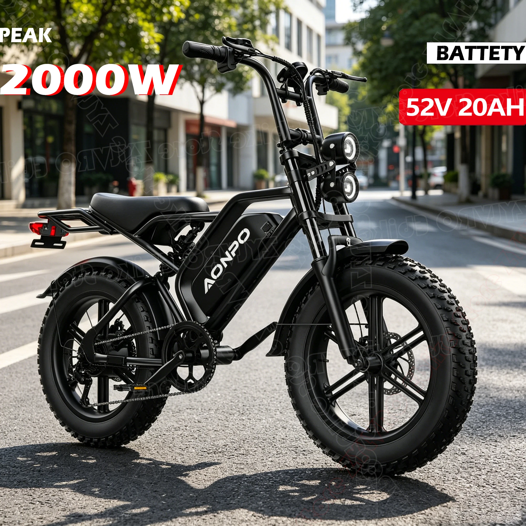 2026 EU-Compliant AONPO P20 PRO 2000W 52V 25Ah Electric Bicycle lithium battery Mountain adult Electric Bike 20 Inch Fat Tire E-bike
2026 EU-Compliant AONPO P20 PRO 2000W 52V 25Ah Electric Bicycle lithium battery Mountain adult Electric Bike 20 Inch Fat Tire E-bike