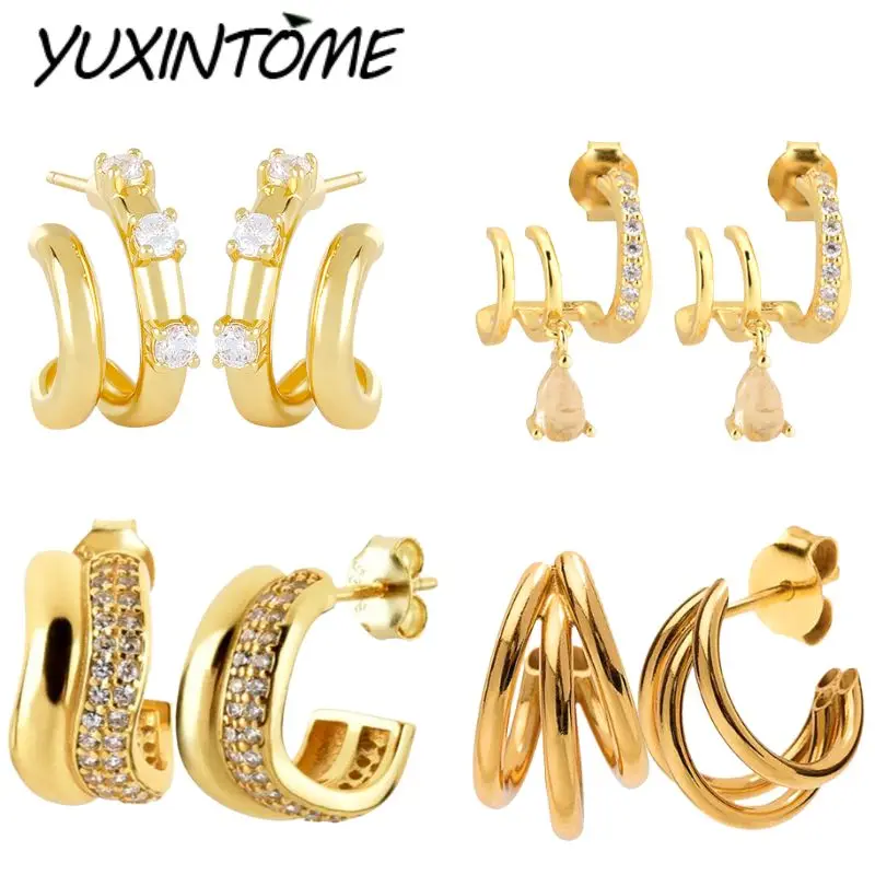 925 Sterling Silver Needle Light luxury Irregular Design Three/Double Layer Micropaved Zircon C-shaped Earrings Jewelry Gifts
925 Sterling Silver Needle Light luxury Irregular Design Three/Double Layer Micropaved Zircon C-shaped Earrings Jewelry Gifts