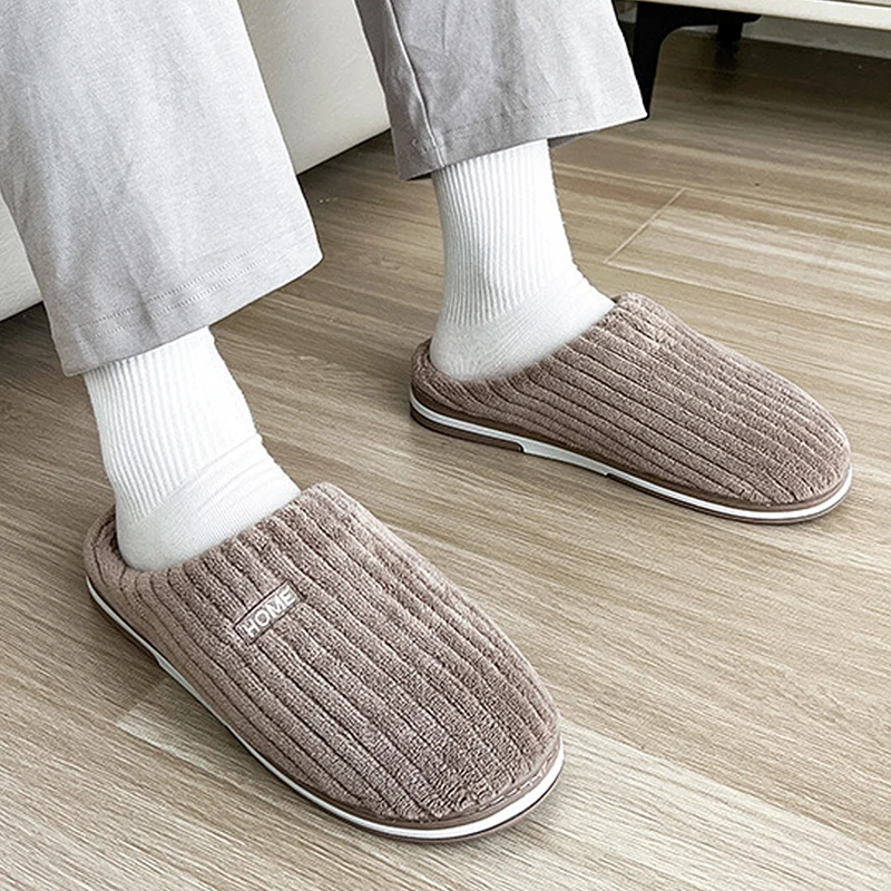 Fashion Cotton Slippers Women's Solid Color Stripe Platform Slides Home Casual Men's Autumn/Winter Home Plush Warm Cotton Shoes
Fashion Cotton Slippers Women's Solid Color Stripe Platform Slides Home Casual Men's Autumn/Winter Home Plush Warm Cotton Shoes