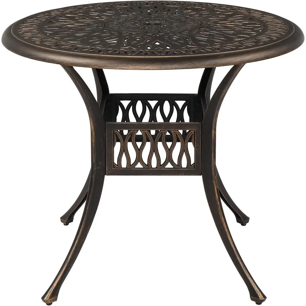 35.4 Round Patio Dining Table with Umbrella Hole, Suitable for Outdoor Garden Use
35.4 Round Patio Dining Table with Umbrella Hole, Suitable for Outdoor Garden Use