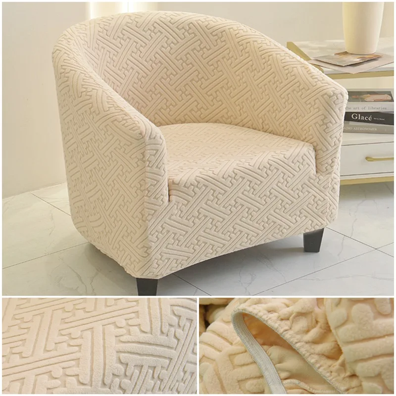Jacquard Bath Tub Sofa Cover Elastic Armchair Covers Semicircle Club Sofa Covers Single Sofa Slipcovers for Bar Coffee House
Jacquard Bath Tub Sofa Cover Elastic Armchair Covers Semicircle Club Sofa Covers Single Sofa Slipcovers for Bar Coffee House