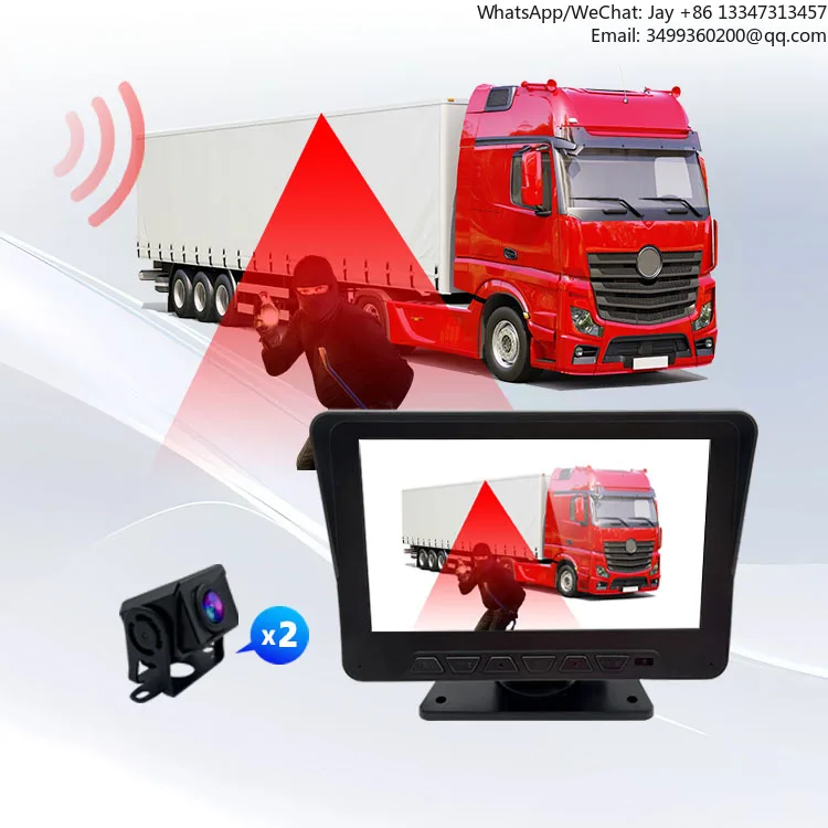 Truck Camera System Voice Control 7 Inch LCD 2 Cameras Bus Van RV Rear View Camera System
Truck Camera System Voice Control 7 Inch LCD 2 Cameras Bus Van RV Rear View Camera System