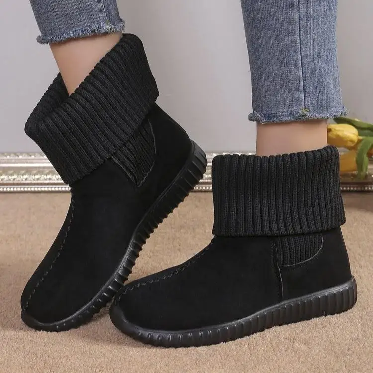 Women's Winter Warm Elastic ort Boots Slip-On Faion Flat Heel Cross-Border PU Leather round Toe Booties Knee High Boots
Women's Winter Warm Elastic ort Boots Slip-On Faion Flat Heel Cross-Border PU Leather round Toe Booties Knee High Boots