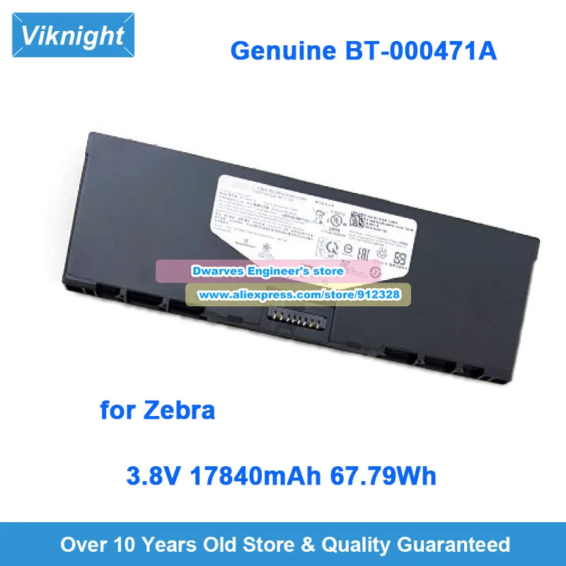 Подлинный BT- 000471 БТ- 000471 Аккумулятор 3,8 В, 17840 мАч, 67,79 Втч для Zebra ET60AW, 10-дюймовый прочный Android-планшет ET65AW
Подлинный BT- 000471 БТ- 000471 Аккумулятор 3,8 В, 17840 мАч, 67,79 Втч для Zebra ET60AW, 10-дюймовый прочный Android-планшет ET65AW