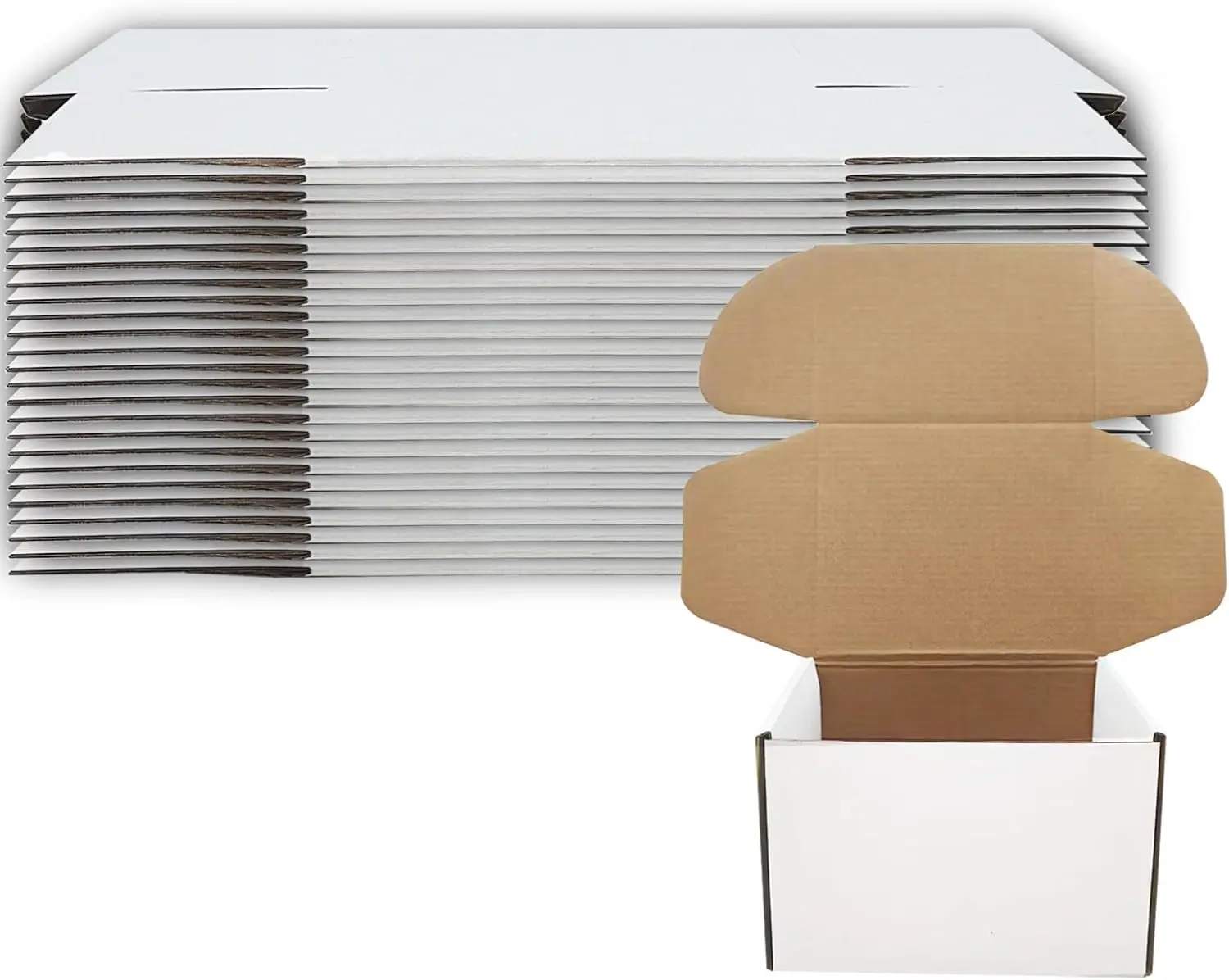 Set of 25 White Corrugated Cardboard Boxes, 6x5x4 Inch for Shipping, Packaging, and Gift Giving
Set of 25 White Corrugated Cardboard Boxes, 6x5x4 Inch for Shipping, Packaging, and Gift Giving