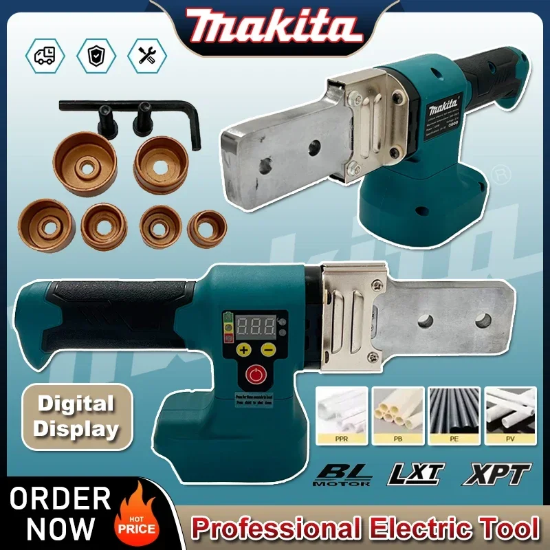 Makita Electric Pipe Welding Machine Cordless Fuser PPR PE Soldering Iron Plastic Tube PP Heating Hot Melt No Battery
Makita Electric Pipe Welding Machine Cordless Fuser PPR PE Soldering Iron Plastic Tube PP Heating Hot Melt No Battery