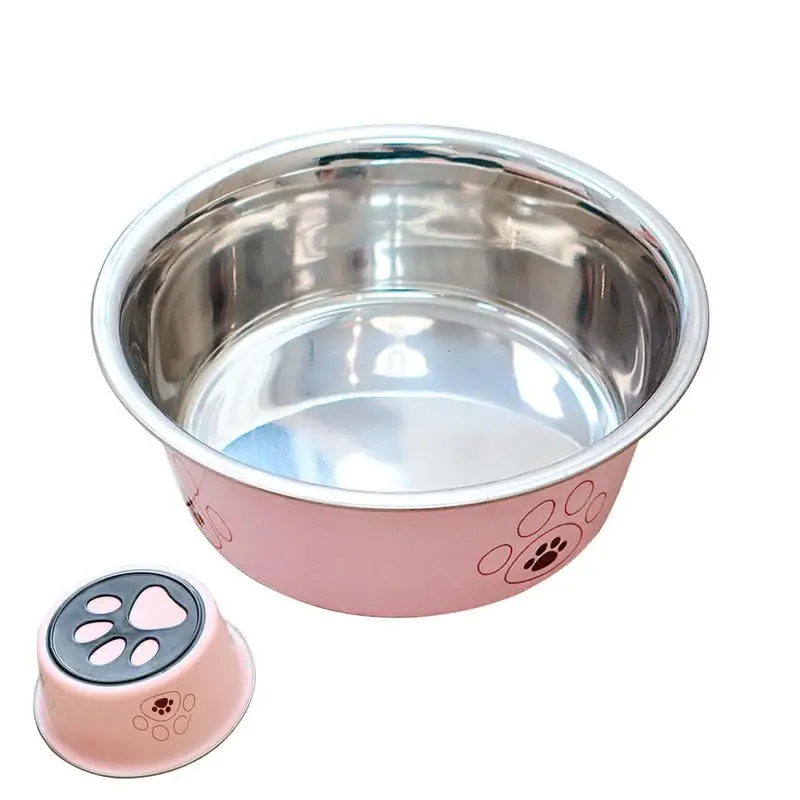 Stainless Steel Dog Bowl Cartoon Footprint Dog Water Bowl Anti-Slip Pet Food Bowls Feeding Bowls For Food And Water
Stainless Steel Dog Bowl Cartoon Footprint Dog Water Bowl Anti-Slip Pet Food Bowls Feeding Bowls For Food And Water