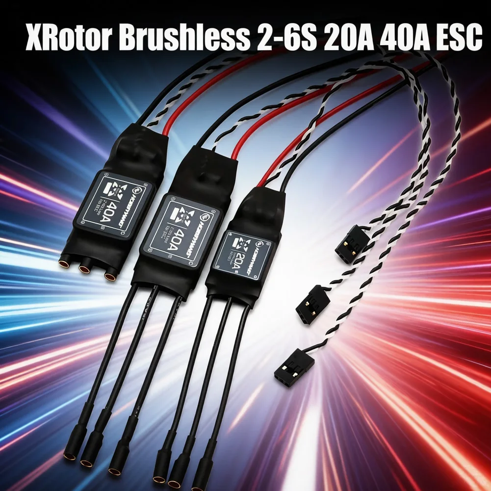 Hobbywing XRotor 20A 40A Brushless ESC 2-6S No BEC High Refresh XRotor Speed Controller For RC FPV Airplane UAV Quadcopter Drone
Hobbywing XRotor 20A 40A Brushless ESC 2-6S No BEC High Refresh XRotor Speed Controller For RC FPV Airplane UAV Quadcopter Drone
