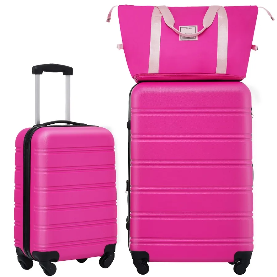 Hardshell luggage sets for travel: polycarbonate, black, lightweight with TSA lock and spinner wheels 20 + 28
Hardshell luggage sets for travel: polycarbonate, black, lightweight with TSA lock and spinner wheels 20 + 28