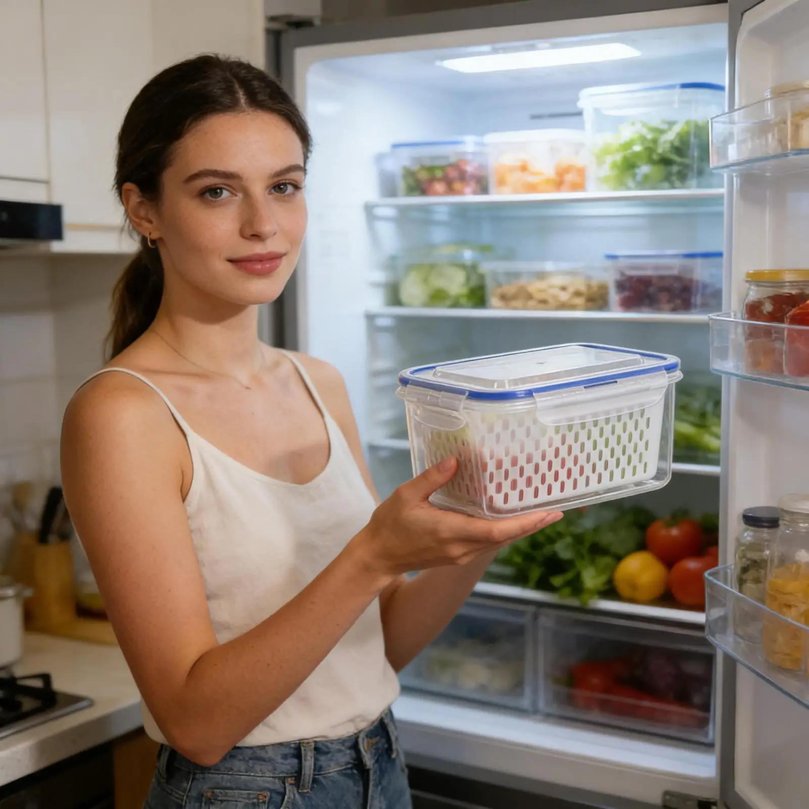 4-in-1 Leakproof Fruit Storage Containers Transparent Organizer Set With Removable Colander Versatile Washing & Storage Bowl
4-in-1 Leakproof Fruit Storage Containers Transparent Organizer Set With Removable Colander Versatile Washing & Storage Bowl