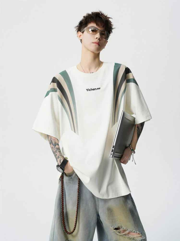 American Retro Patchwork Color Block Striped Short Sleeve T-Shirt Men Summer New Trend Loose Top Breathable Soft Comfortable
American Retro Patchwork Color Block Striped Short Sleeve T-Shirt Men Summer New Trend Loose Top Breathable Soft Comfortable