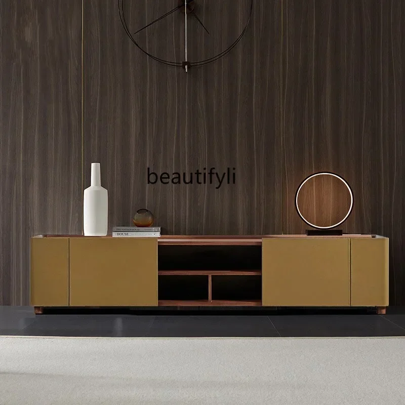 CC Итальянский минималистичный кожаный шкаф для телевизора из цельного дерева на заказ, дизайнерский низкий шкаф для гостиной из орехового дерева53
CC Итальянский минималистичный кожаный шкаф для телевизора из цельного дерева на заказ, дизайнерский низкий шкаф для гостиной из орехового дерева53