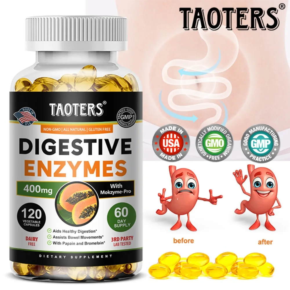 Digestive Enzyme Capsules - Maintain Gut & Digestive System Health, Relieve Gastrointestinal Discomfort, and Promote Absorption
Digestive Enzyme Capsules - Maintain Gut & Digestive System Health, Relieve Gastrointestinal Discomfort, and Promote Absorption