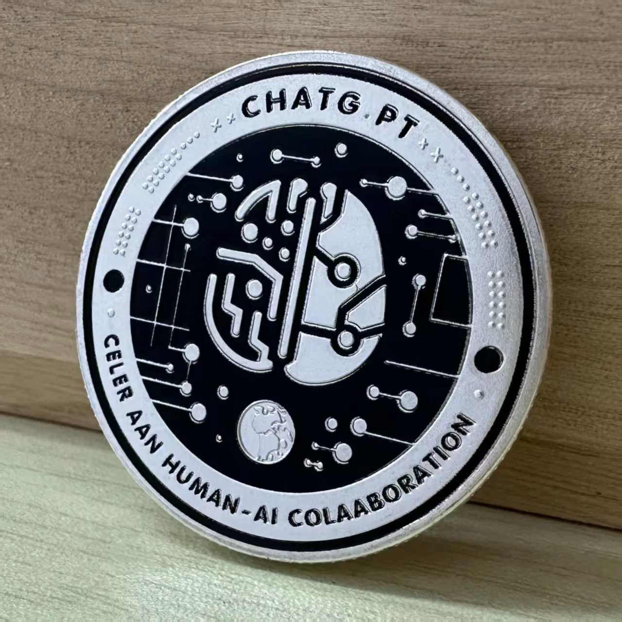 Silver Human-AI Commemorative Coin Artificial Intelligence ChatGPT Challenge Coin Collectibles Art Souvenir
Silver Human-AI Commemorative Coin Artificial Intelligence ChatGPT Challenge Coin Collectibles Art Souvenir