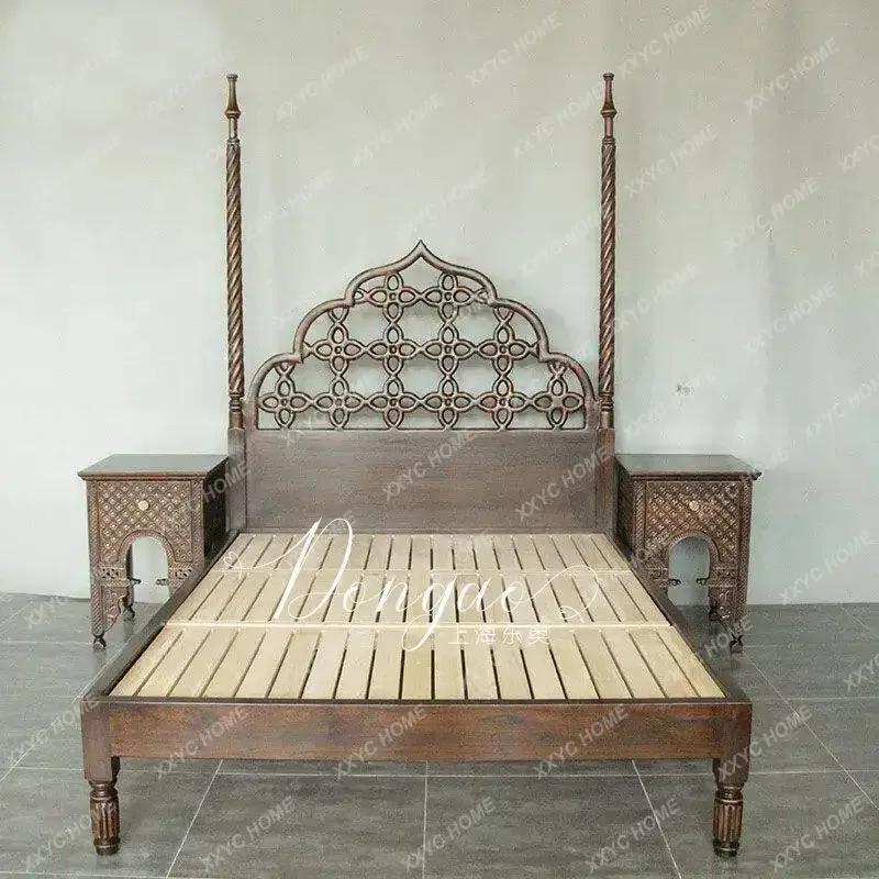 Retro Solid Wood 1.8 Meters Double Bed 1.5 Meters Master Bedroom Queen Bed High-end Soft Bag Master Bedroom Bed
Retro Solid Wood 1.8 Meters Double Bed 1.5 Meters Master Bedroom Queen Bed High-end Soft Bag Master Bedroom Bed