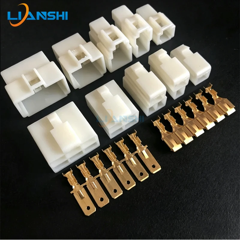 5set Electric vehicle connector 2-pole male-female docking plug high-current wiring terminal 6.3mm automotive connector 4-pole
5set Electric vehicle connector 2-pole male-female docking plug high-current wiring terminal 6.3mm automotive connector 4-pole