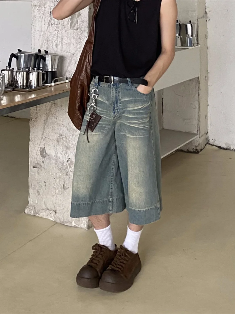 Summer New American Retro Waed Wide Leg Seven-Foot Men's Jeans Casual Straight Loose Mid-Pant orts Trendy Youth Jeans
Summer New American Retro Waed Wide Leg Seven-Foot Men's Jeans Casual Straight Loose Mid-Pant orts Trendy Youth Jeans