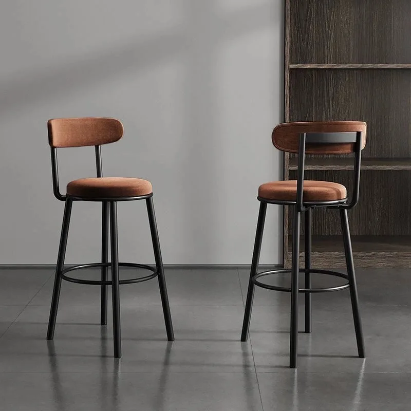 Bar chair high stool Nordic home backrest bar chair light luxury black bar
Bar chair high stool Nordic home backrest bar chair light luxury black bar