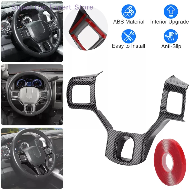 For Dodge RAM 1500 2500 2011-2018 ABS Carbon Fiber Style Inner Sticker Car Interior Steering Wheel Cover Trim Frame Decotation
For Dodge RAM 1500 2500 2011-2018 ABS Carbon Fiber Style Inner Sticker Car Interior Steering Wheel Cover Trim Frame Decotation