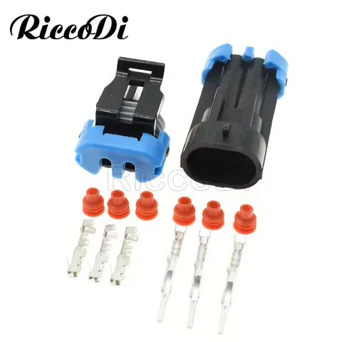 1/5/10SetsDelphi 2 Pin Way Versiegelt Elektrische Wasserdicht Ventil Stecker Grau PA66 Männlich Weiblich Auto Connector 12162000 12052641
