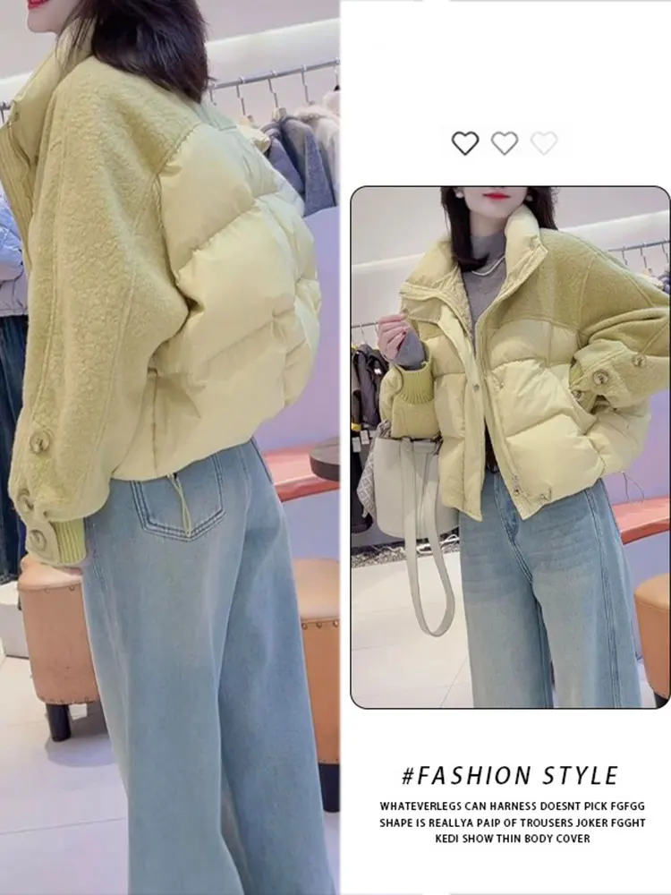 Premium Thiened Stand Collar Patchwork Cotton Jaet Women's Winter Faion Versatile Small Size Cotton Coat Commute Sle
Premium Thiened Stand Collar Patchwork Cotton Jaet Women's Winter Faion Versatile Small Size Cotton Coat Commute Sle