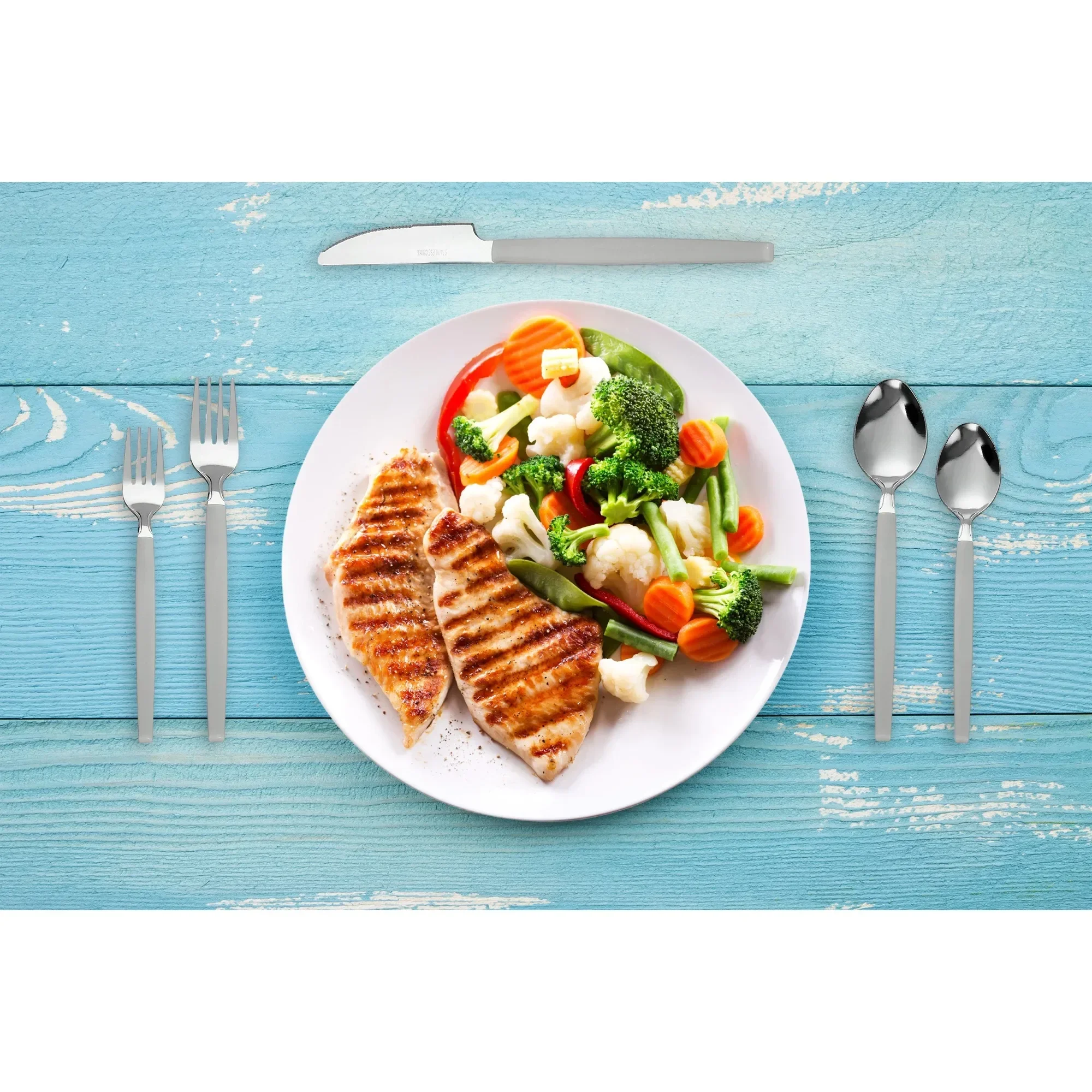 49 предметов столовых приборов из нержавеющей стали и пластика с поддоном-органайзером, мягкое серебро, 8 взрослых
49 предметов столовых приборов из нержавеющей стали и пластика с поддоном-органайзером, мягкое серебро, 8 взрослых